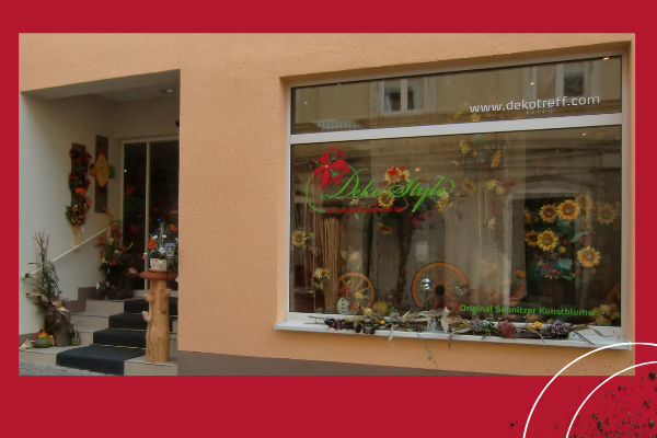 Kunstblumen Geschäft Dekotreff in der sächsischen Schweiz mit sebnitzer Kunstblumen