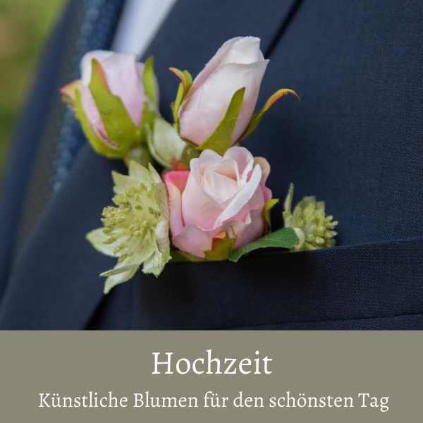 künstliche Blumen für die Hochzeits deko Herren Ansteckblumen im dekotreff onlineshop kaufen