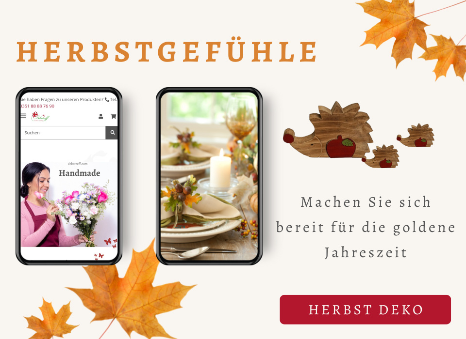 Herbst Kunstblumen deko Festtafel mit künstlichen Kastanien Herbstlaub und Heidekraut rosa kaufen