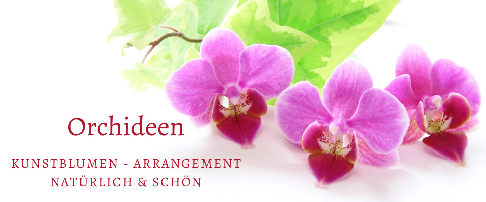 Orchideen Kunstblumen Arrangement mit rosa Blüten wie...