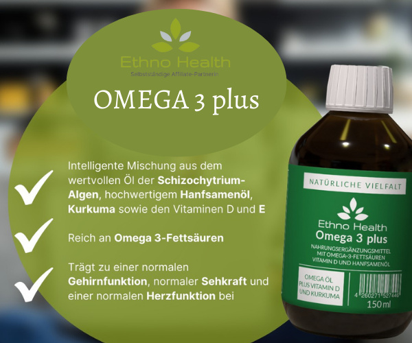 Omega 3 plus Ethno Health mischung aus Öl der Schizochytrium-algen