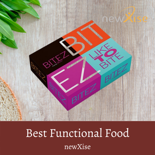 newXise Functional Food Bitez Box auf Esstisch
