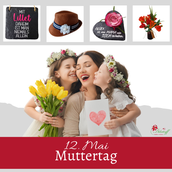 Muttertag Geschenkideen für Frauen Kunstblumen Deko Schiefertafel Herzen aus dekotreff onlineshop