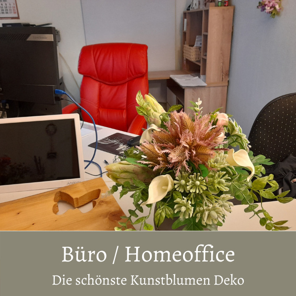 Homeoffice und im Büro künstliche Blumen Deko Kunstblumenstrauß von dekotreff kaufen