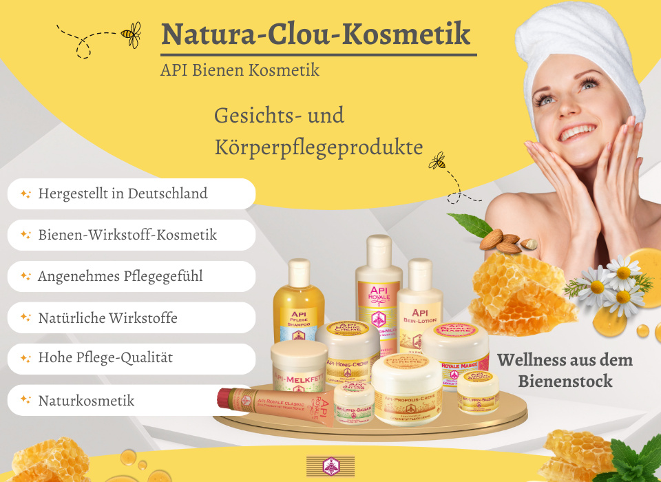 Natura Clou Kosmetik API Bienen Kosmetik Wellness aus dem Bienenstock 