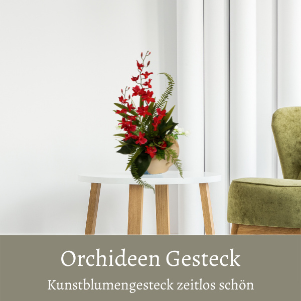 Künstliche Blumengestecke mit Orchideen für eine elegante Einrichtung im Kunstblumen onlineshop kaufen