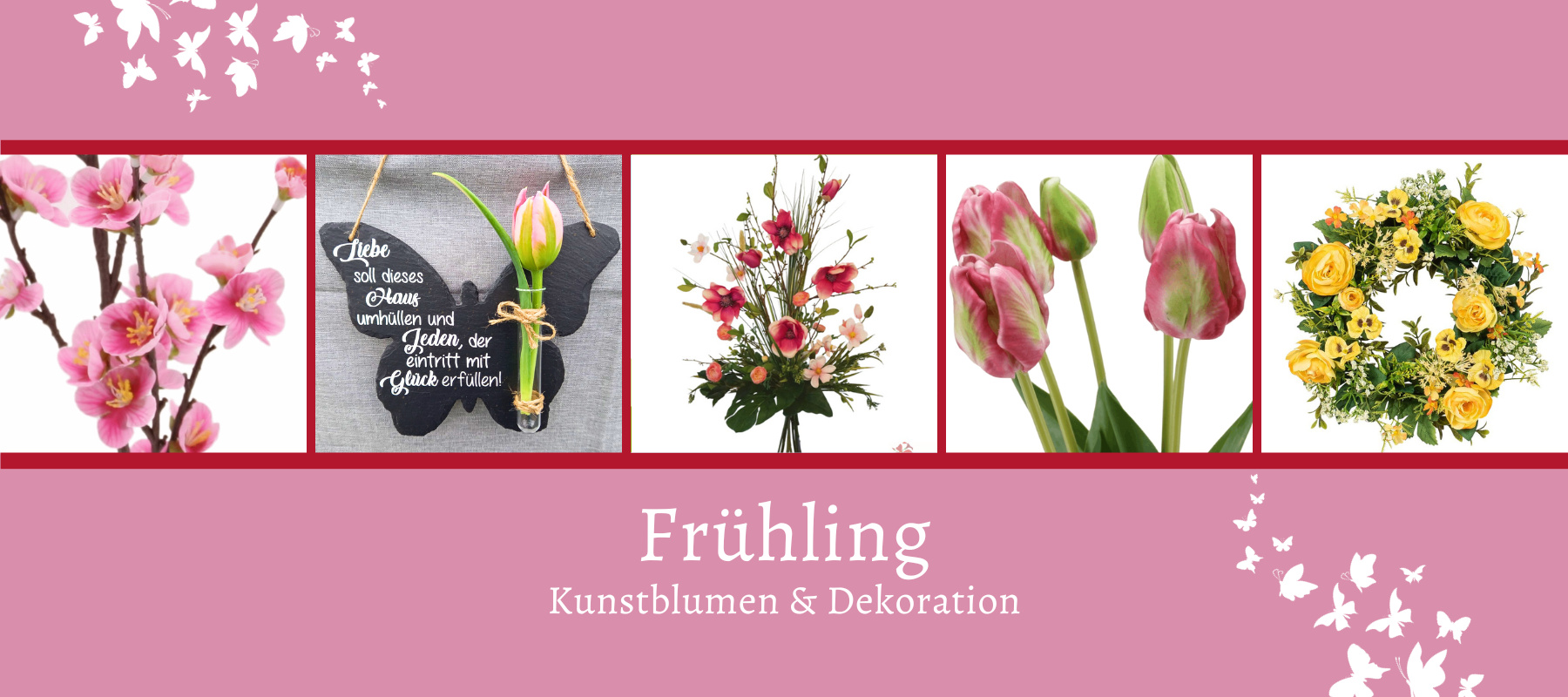 Frühling die schönsten Kunstblumen dekoration mit...