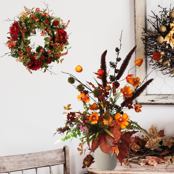 Herbst Kunstblumenstrauß für Ihr Zuhause oder Büro im dekotreff onlineshop kaufen