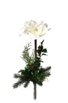 Winter Kunstblumenstrauß Amaryllis weiss 40cm