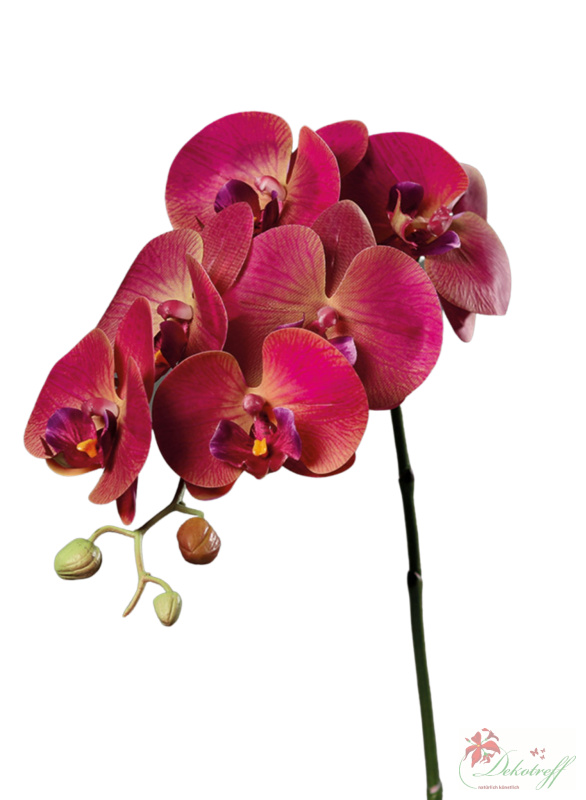 Orchideen-Arrangement rosa-pink im schwarzen Dekotopf JA künstliche Orchidee 