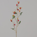 Hagebuttenzweig H 80cm Kunstblumen groß