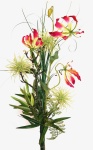 Blumenstrau&szlig; mit k&uuml;nstlicher Gloriosa 37cm