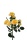 Rosenzweig gelb 38cm Kunstblumenzweig