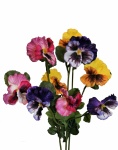 künstliches Stiefmütterchen violett, 47cm / Kunstpflanzen