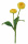 künstliche Bellis, Gänseblümchen gelb 23cm