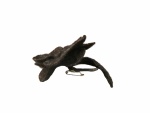Modeblume aus Alpakawolle, schwarz, &Oslash; 7 cm