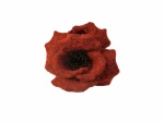 Modeblume aus Alpakawolle, bordeaux, &Oslash; 12 cm