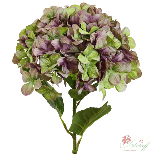 künstliche Hortensien 110cm purple grün wie echt kaufen