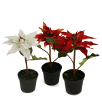 k&uuml;nstliche Weihnachtsstern Topfpflanzen rot 16cm
