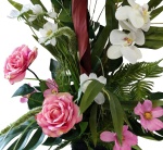 künstlicher Blumenstrauß Sommer Orchidee 50cm