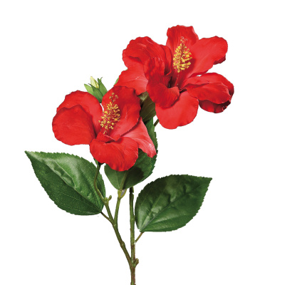k&uuml;nstlicher Hibiskus rot 65cm exotische Kunstblumen