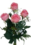 Rosen rosa Kunstblumenstrau&szlig; 30cm