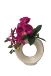 Kunstblumengesteck Orchidee rosa, H 28cm