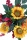 künstlicher Sonnenblumenstrauß Flach 40cm