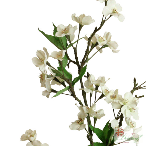 künstlicher Blütenzweig - Apfelzweig weiß 110cm - dekotreff.com Kunst