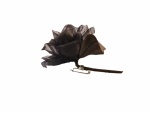 Sebnitzer Kunstblumen Moderose Seide, schwarz,  Ø 9 cm