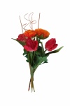 künstlicher Blumenstrauß Tulpe rot 20cm