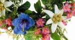 k&uuml;nstlicher Blumenkranz Alpenblumen &Oslash; 30cm / Kunstblumenkranz