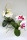 Orchideen Kunstpflanzen Glas weiss, H 18cm