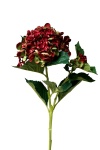 künstliche Hortensien rot-grün, 75cm