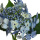k&uuml;nstliche Hortensien blau 45cm