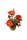 Kunstblumengesteck Mohnblumen Topf orange H 20cm