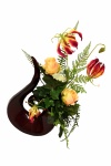Kunstblumengesteck Rose H 43cm