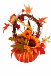 Herbst Kunstblumengesteck K&uuml;rbis, H 30cm