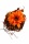 Kunstblumengesteck Dahlie orange, 15cm