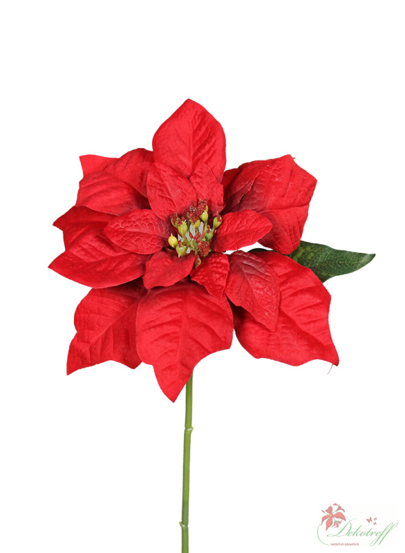 künstlicher Weihnachtsstern Poinsettia kaufen rot 30cm