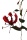 k&uuml;nstliche Gloriosa rot, 75cm