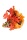 Herbst Kunstblumengesteck Kürbis, H 18cm