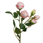 künstlicher Rosen Zweig rosa, 38cm