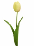 Kunstblumen Tulpe wei&szlig; lindgr&uuml;n 45cm