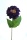 künstliche Zinnie violett 45cm Kunstblumen