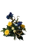 Kunstblumenstrauß Schwertlilie blau 30cm