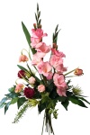 Kunstblumenstrau&szlig; Gladiole rosa 55cm