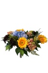 künstliches Hortensien Bouquet 40cm Kunstblumenstrauß Flach