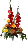 künstlicher Strauß Gladiole / Sonnenblume 60cm