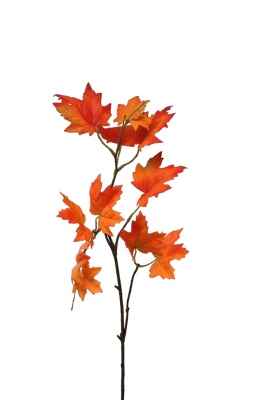 Ahornzweig orange-rot, 70cm k&uuml;nstlicher Herbstzweig